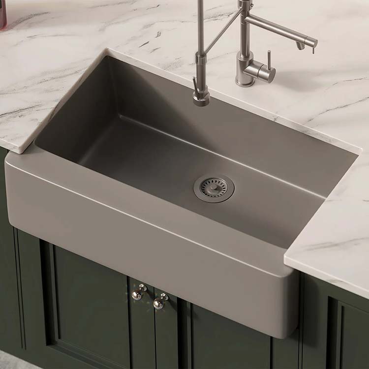 PL-300 Concrete Granite Composite Apron Front Kitchen Sink 32.88" x 20.75" x 9.50"