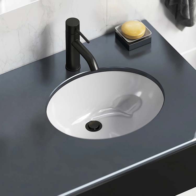 PL-3064 Individually Packaged White Porcelain Undermount Bathroom Sink 16" x 13" x 6"