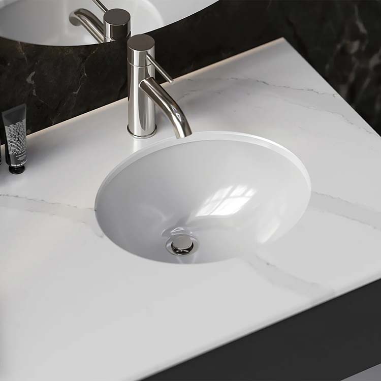 PL-3072 Individually Packaged White Porcelain Undermount Bathroom Sink 15 1/4" x 12" x 6"