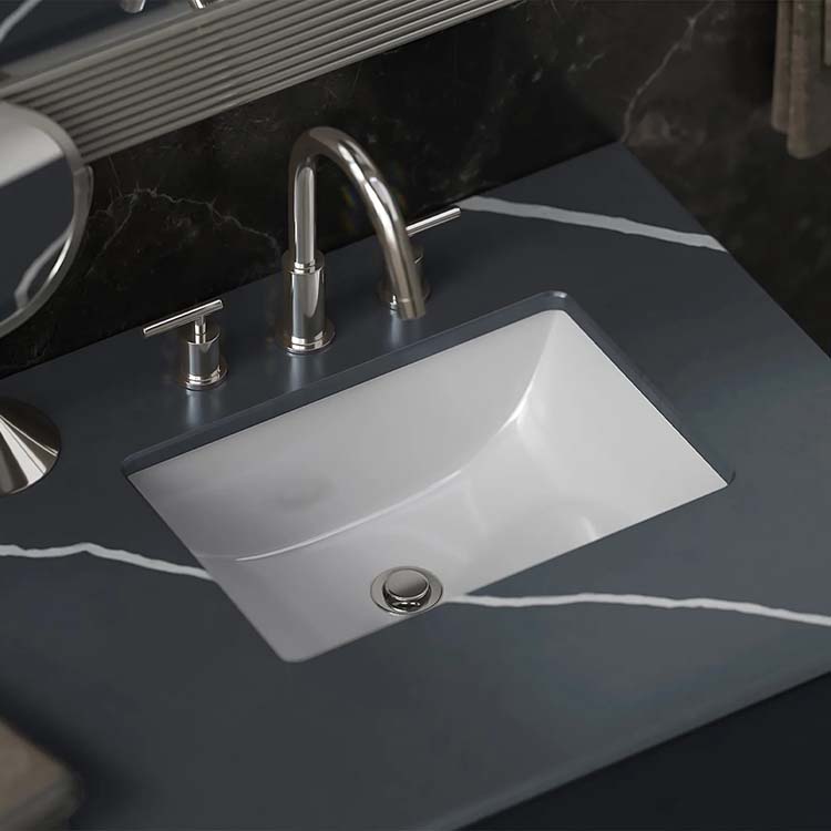 PL-3088 Individually Packaged White Porcelain Undermount Bathroom Sink 16 1/4" x 11" x 5 1/2"