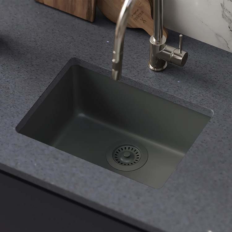 PL-350 Gunmetal Granite Composite Undermount Kitchen Sink 19.75" x 14.86" x 6.69"