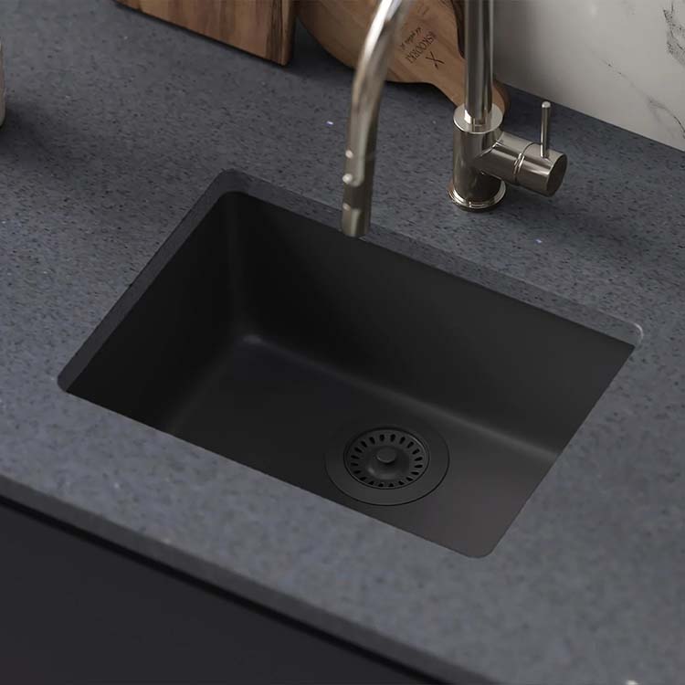 PL-350 Onyx Granite Composite Undermount Kitchen Sink 19.75" x 14.86" x 6.69"