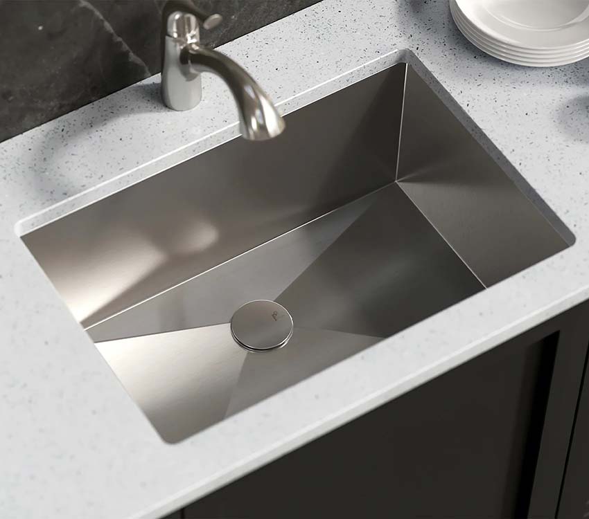 PL-HA111 R0 Handmade Stainless Steel Undermount Sink with Zero Radius Corners