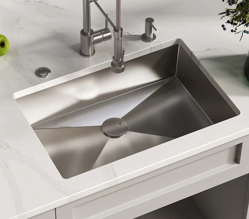PL-HA111 ADA Compliant Handmade 18 Gauge Stainless Steel Undermount Sink
