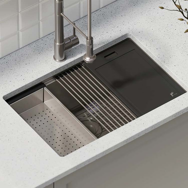 PL-WS2819 R0 16g Workstation Ledge Undermount Stainless Steel Sink