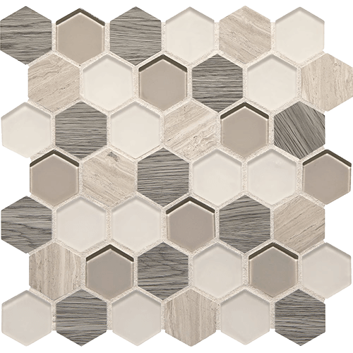 Idyllic Blends Random Linear Tranquil Snow 11" x 11"