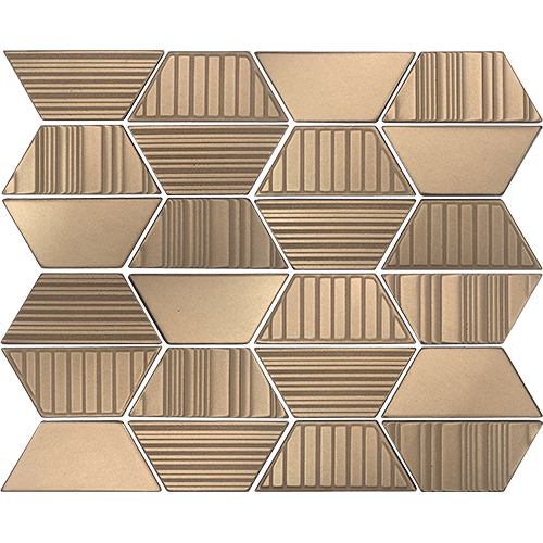 Industrial Metals Trapezoid Gold 11" x 13"