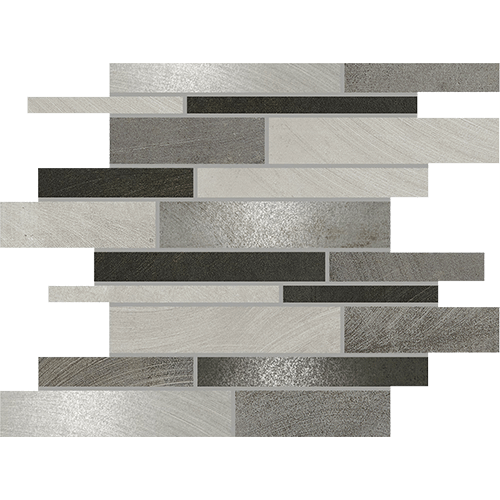 Ironcraft Random Interlocking Grey Black Blend 12" x 12"