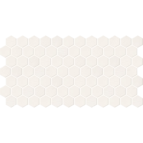 Keystones 1" Hex Arctic White 12" x 21"