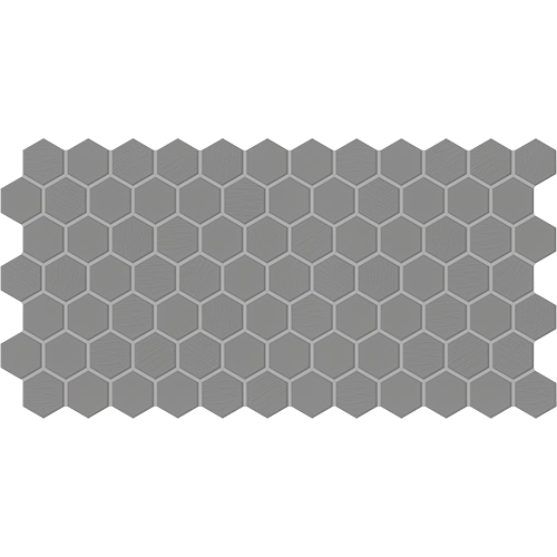 Keystones 1" Hex Suede Gray 12" x 21"