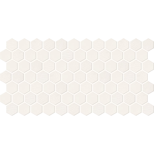 Keystones 2" Hex Textured Arctic White 12" x 24"