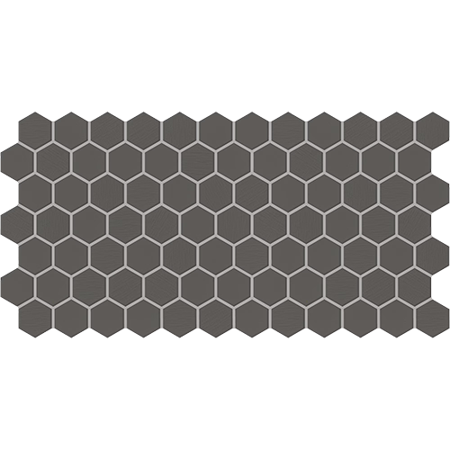 Keystones 2" Hex Textured Black/Ebony 12" x 24"