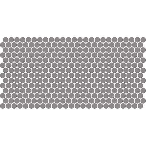 Keystones Penny Rounds Suede Gray 10" x 22"
