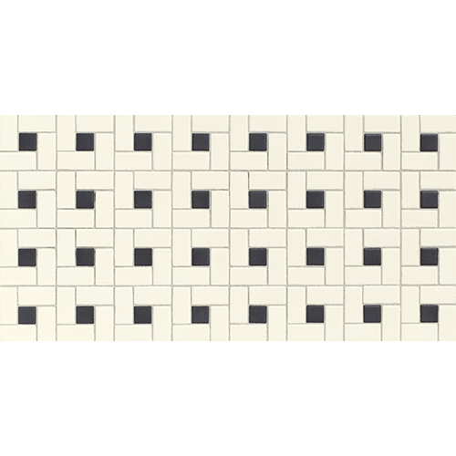 Keystones Windmill Biscuit/Black Dot 12" x 24"