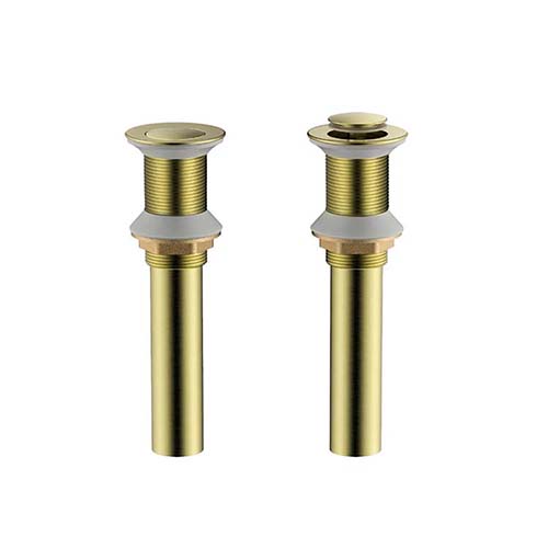 PL-38 Pop Up Drain Without Overflow in Brushed Gold