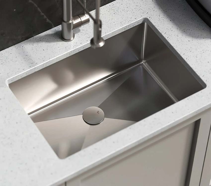 PL-HA111 R15 Handmade Stainless Steel Undermount Sink with Micro Radius Corners