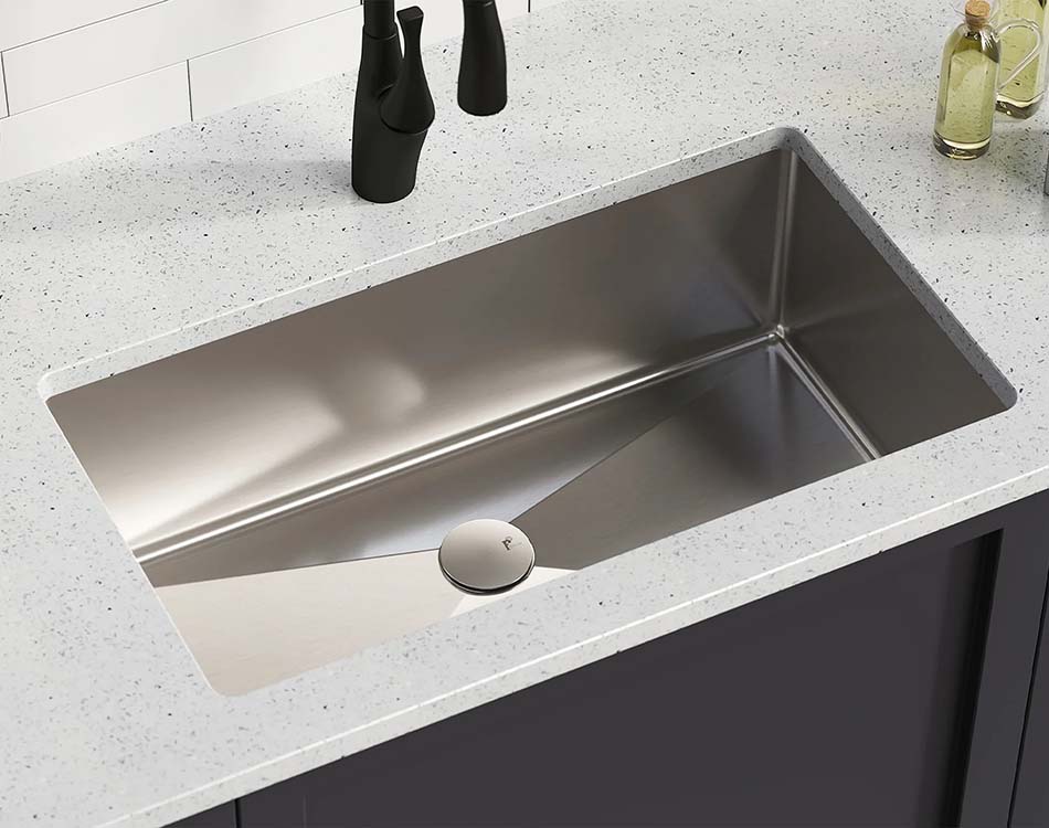 PL-HA115 R15 Handmade Stainless Steel Undermount Sink with Micro Radius Corners