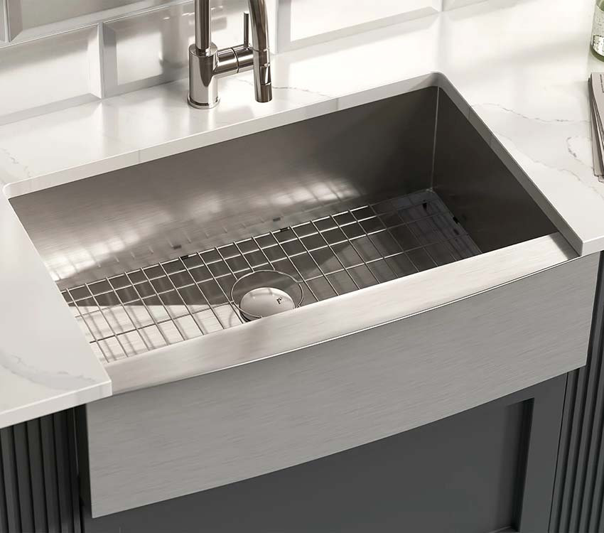 PL-HA122 R0 16g Handmade 16 Gauge Stailess Steel Farmhouse Kitchen Sink with Zero Radius Corners