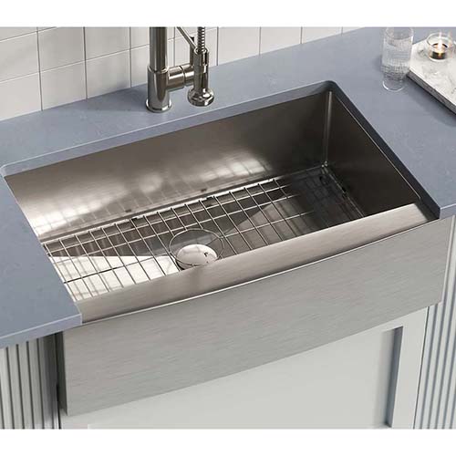 PL-HA122 R15 16g Handmade 16 Gauge Stailess Steel Farmhouse Kitchen Sink with Micro Radius Corners