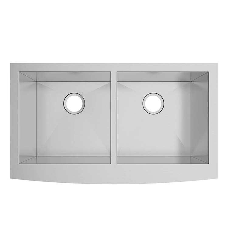 PL-HA130_C PL-HA130 R0 16g Handmade 16 Gauge Stainless Steel Farmhouse Kitchen Sink with Zero Radius Corners
