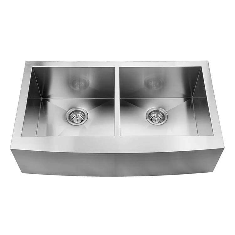 PL-HA130_D PL-HA130 R0 16g Handmade 16 Gauge Stainless Steel Farmhouse Kitchen Sink with Zero Radius Corners