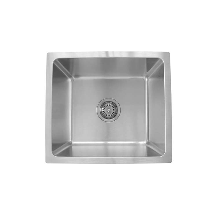 PL-VR1816R20_D PL-VR1816 R20 18 Gauge Stainless Steel Undermount Kitchen Sink 18" x 16" with Low Radius Corners
