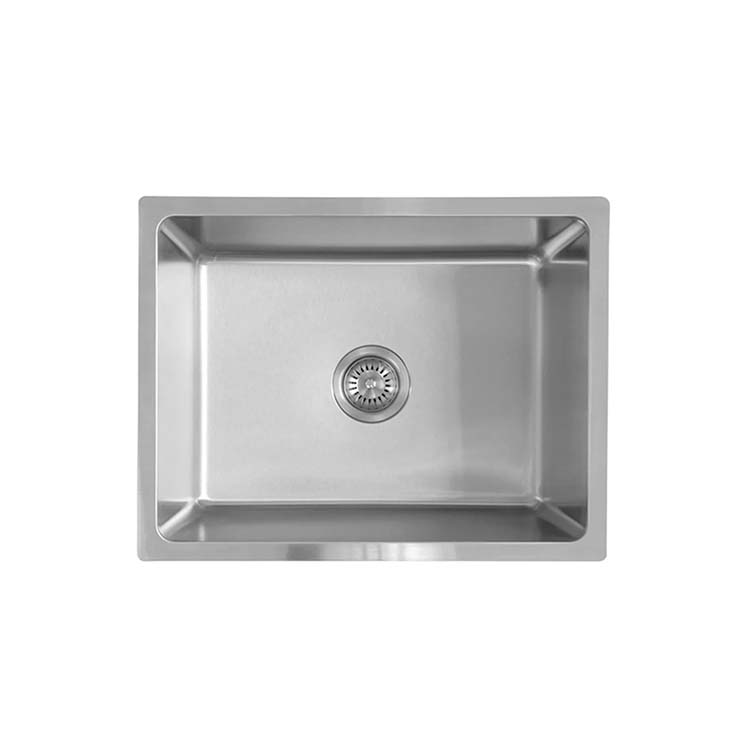 PL-VR2318R20_D PL-VR2318 R20 18 Gauge Stainless Steel Undermount Kitchen Sink 23" x18" with Low Radius Corner