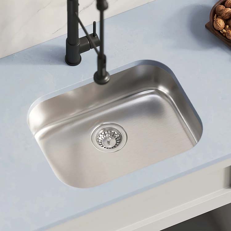 PL-VS2318 ADA Compliant 18 Gauge Stainless Steel Single Bowl Undermount Kitchen Sink