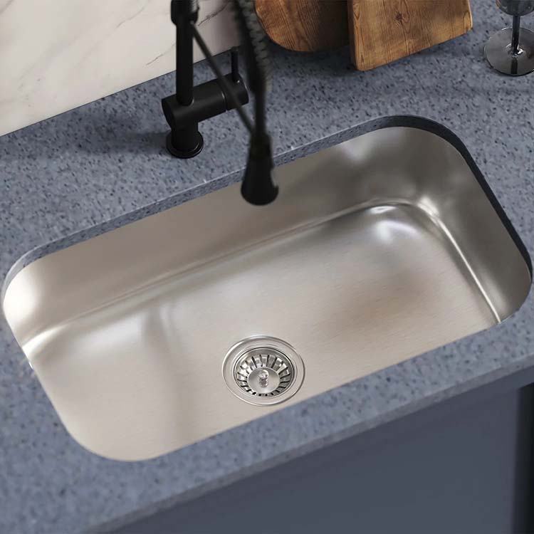 PL-VS3018 16/18 Gauge Stainless Steel Single Bowl Undermount Kitchen Sink