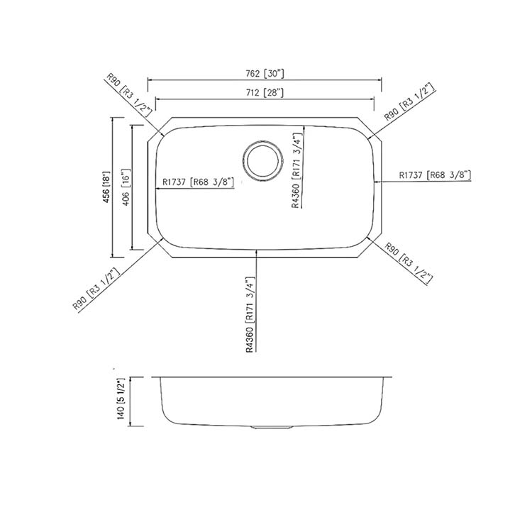 PL-VS3018_LD2 PL-VS3018 ADA Compliant Stainless Steel Single Bowl Undermount Kitchen Sink