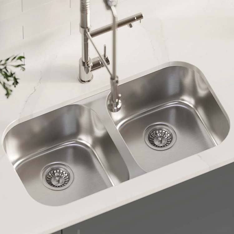 PL-VS5050 16/18 Gauge Stainless Steel Double Bowl Undermount Kitchen Sink