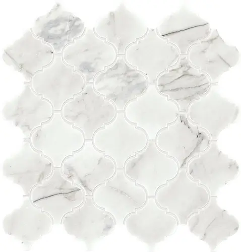 Marble 3" Baroque Carrara White 13" x 14"