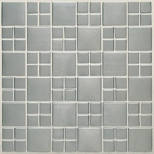 Metallica Square Combination Brushed Stainless Steel 12" x 12"
