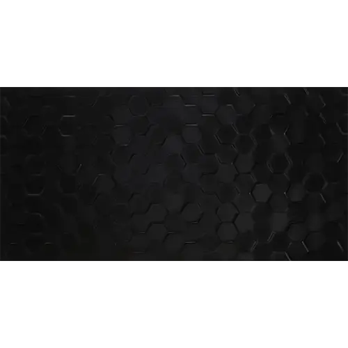 Multitude Hex Domino Black 12" x 24"