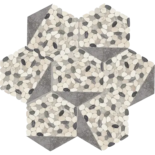 Pebble Oasis Tri Hex Harbor 12" x 10"