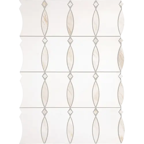 Perfit Mosaix Bannister Namaste & Thassos 18" x 11-12"