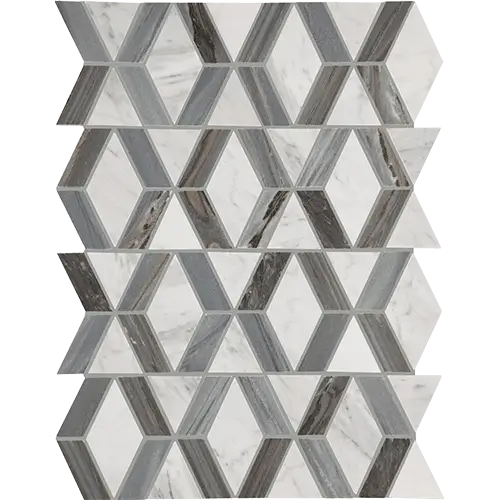 Perfit Mosaix Hinge Ashen Palissandro & Carrara White 18" x 11-12"
