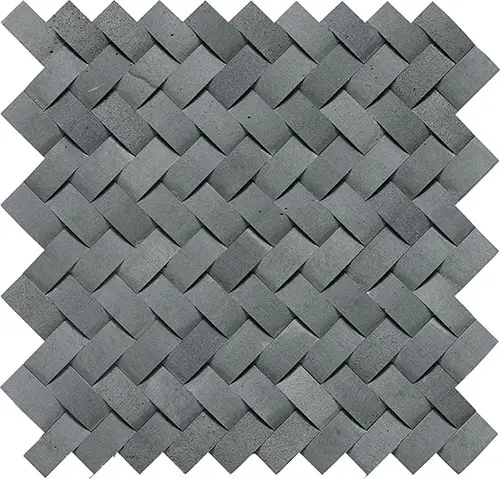 Stone A La Mod Basketweave Urban Bluestone 12" x 12"