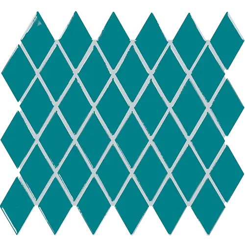 Color Story Glossy Harlequin Peacock Blue 12" x 13"