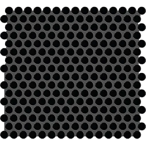 Color Story Glossy Penny Rounds Black 12" x 14"