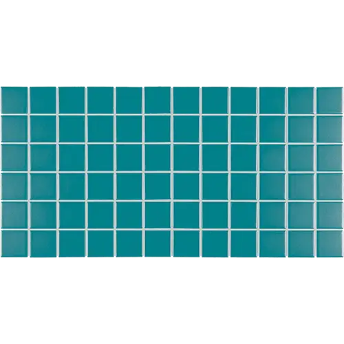 Color Story Glossy Straight Joint Peacock Blue 12" x 24"