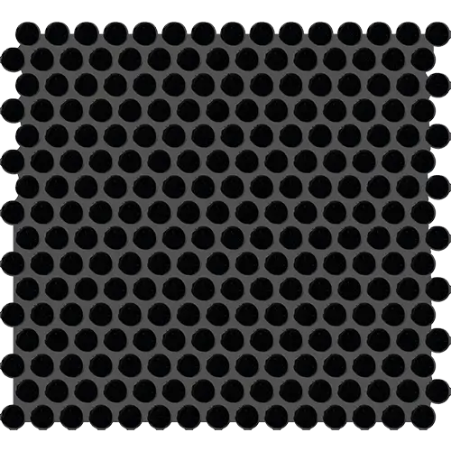Color Story Matte Penny Rounds Black 12" x 14"