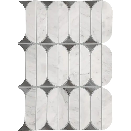 Perfit Mosaix Spring Ashen Palissandro & Carrara White 18" x 11-12"