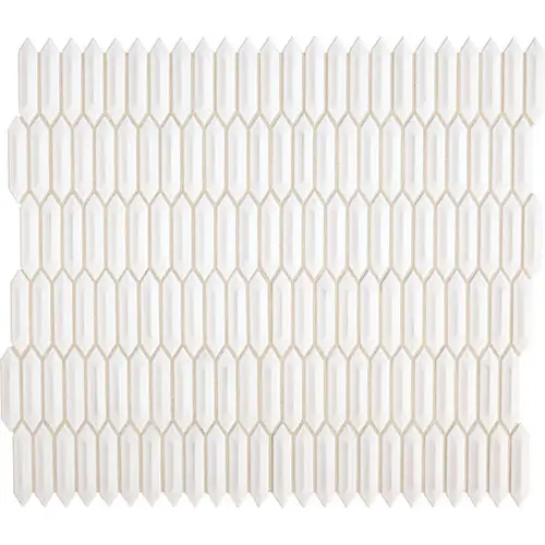 Revalia Remix Picket Calming White 12" x 13"