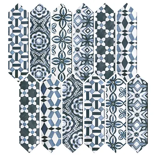 Stagecraft Glossy Deco Cameo Blue Mix 3" x 12"