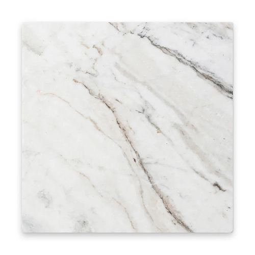 Avant Garde Daphne White 12" x 12" Modern Tumbled Square
