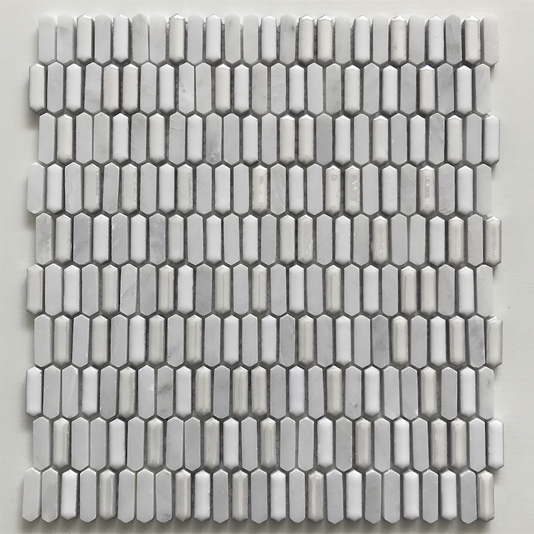 Ceramic/Natural Stone Mosaic tile in Cityscape Micro Picket Seabrook Glossy
