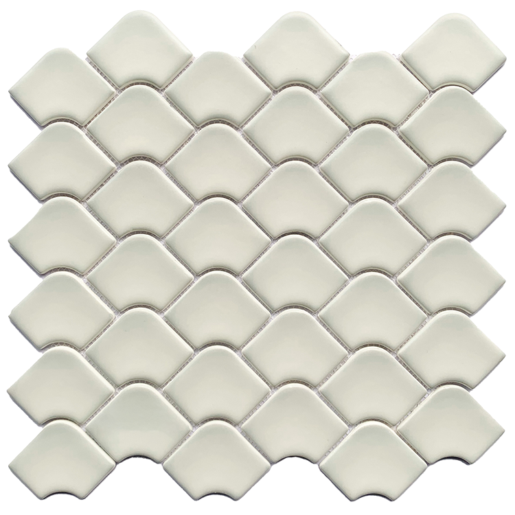 Glass Mosaic tile in Contemporary Series Fan Cotton Matte