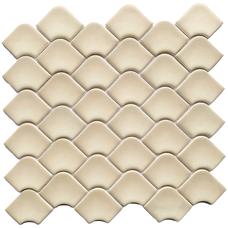 Glass Mosaic tile in Contemporary Series Fan Linen Matte