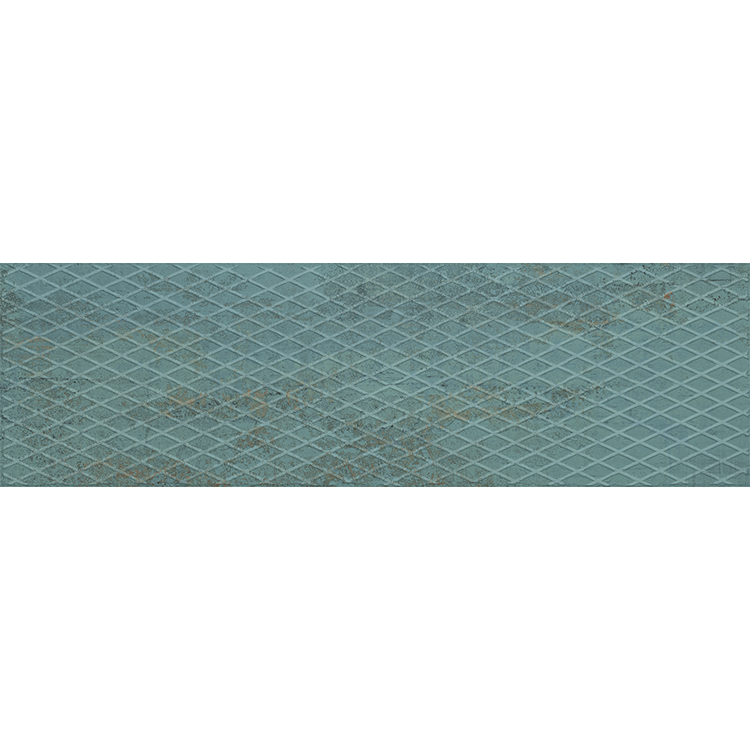 Porcelain tile in Metallic Plate 12x40 Green